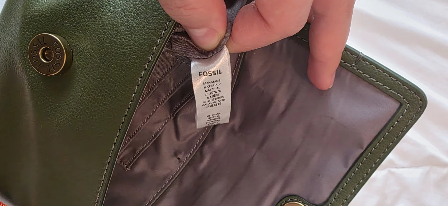 Fossil Olive Green Crossbody Bag with Striped Strap - photo 3