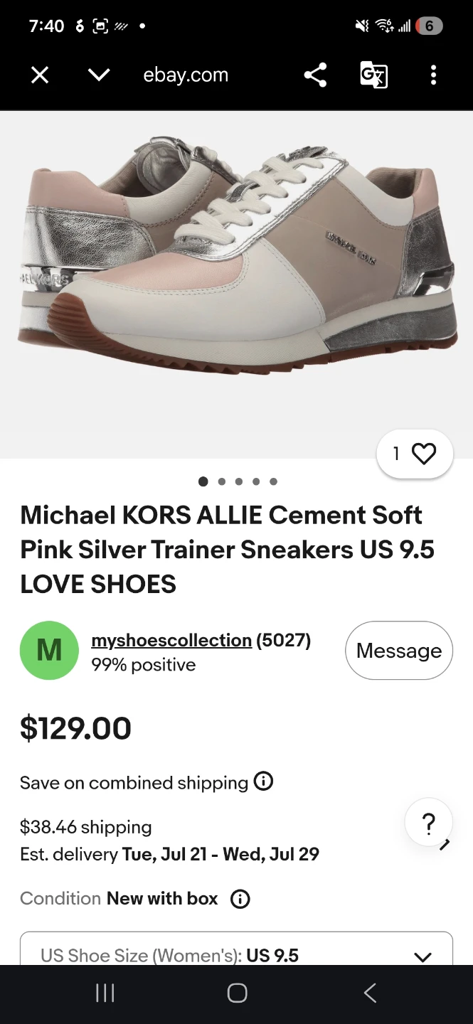 MICHAEL Michael Kors Allie Wrap Trainer Sneakers Pink Silver - photo 2