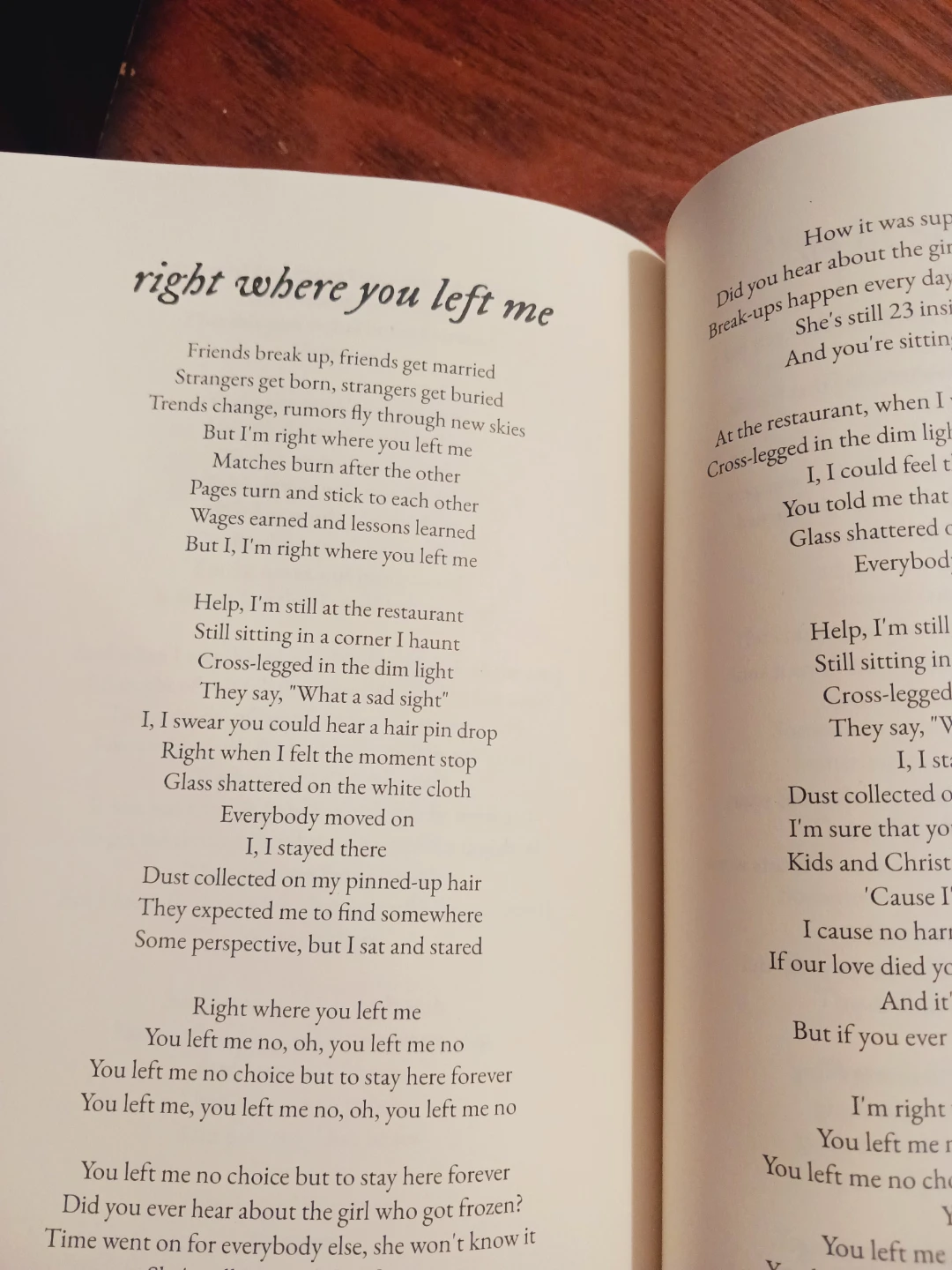 Taylor Swift Book of Lyrics - photo 4