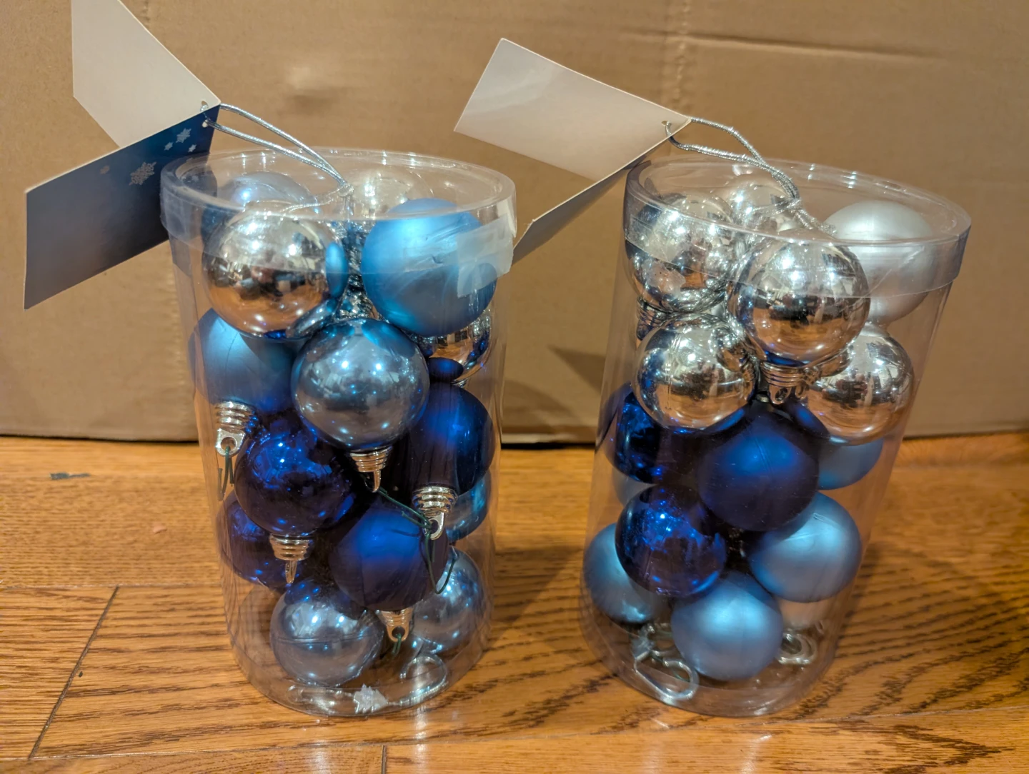 2 Pkges of Blue and Silver Christmas Ornaments - photo 3