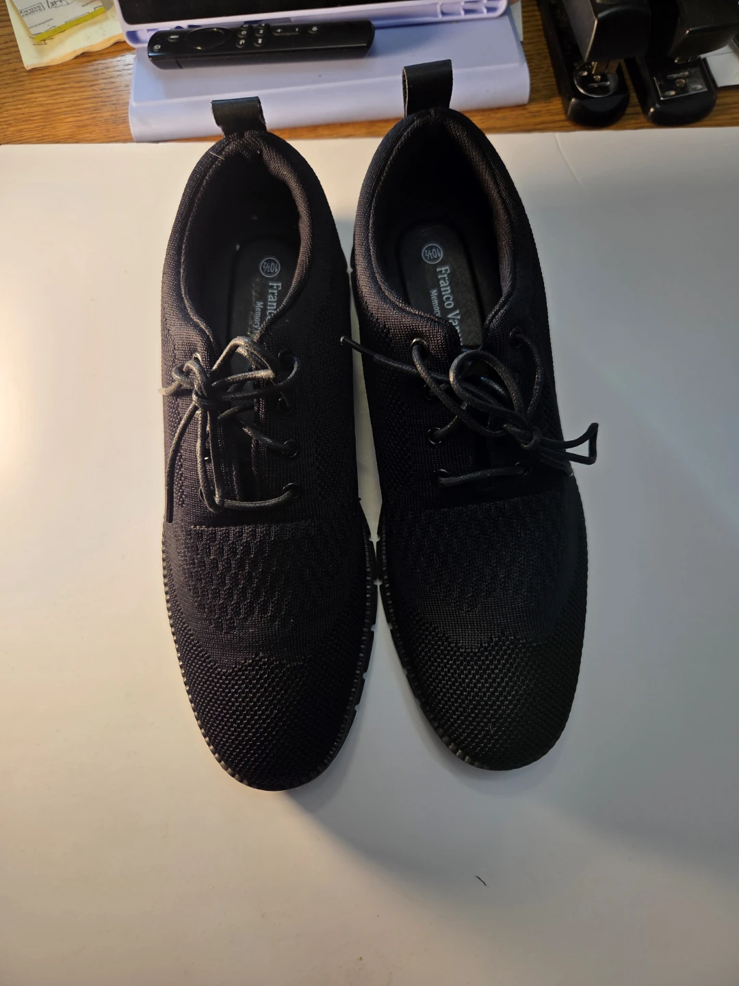 Franco Vanucci Men's Black Memory Foam Sneakers