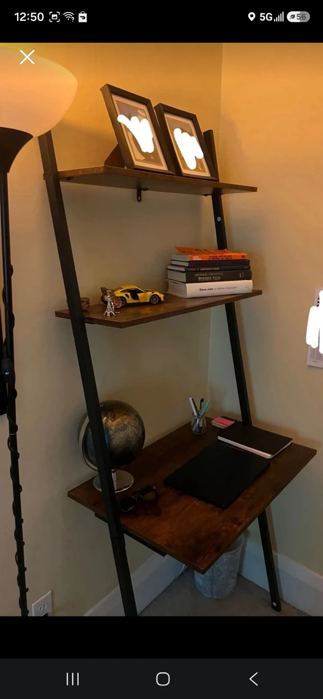 Ladder Style Bookshelf Desk