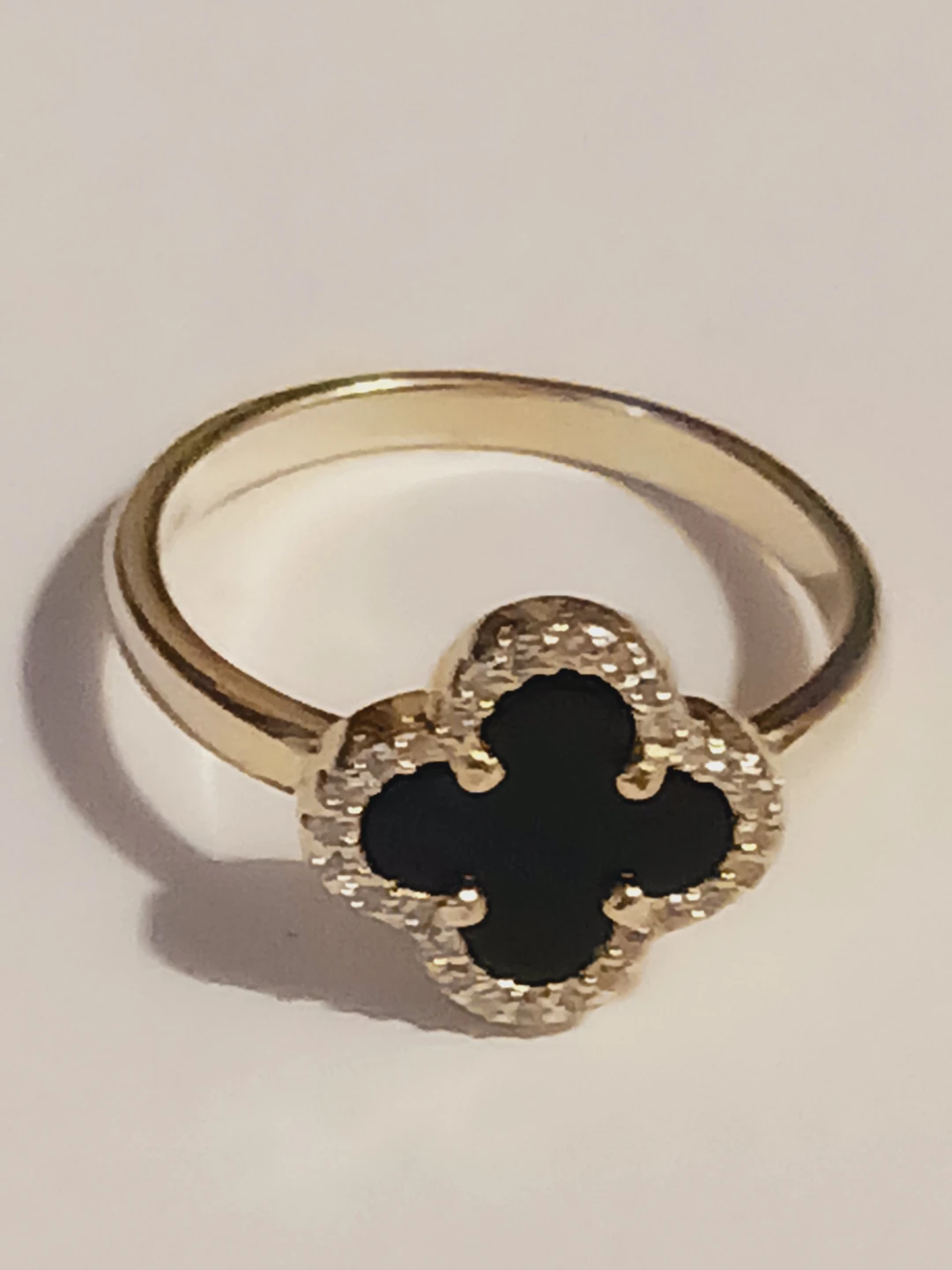 New !! Gold Overlay Sterling Silver 925 🍀 Ring .7. - photo 5