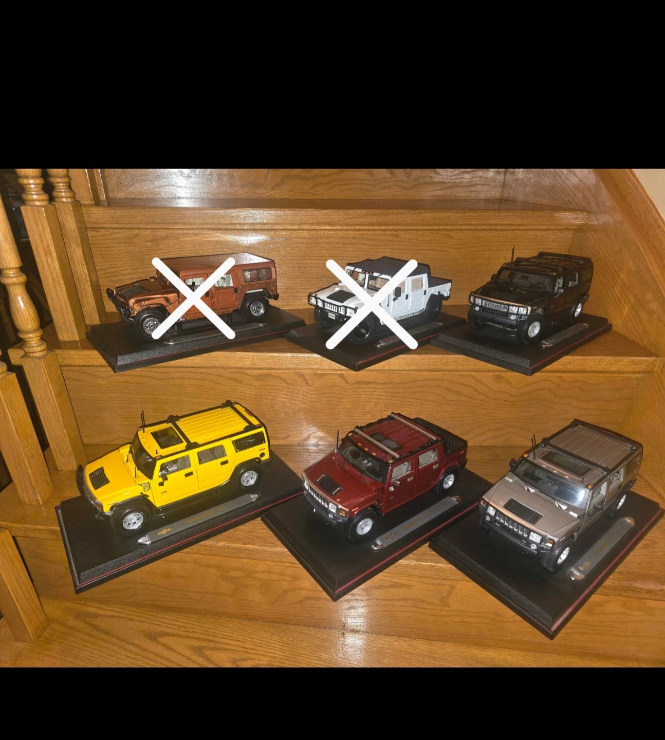 1:18 Set of 5 Hummer H2 Model Cars