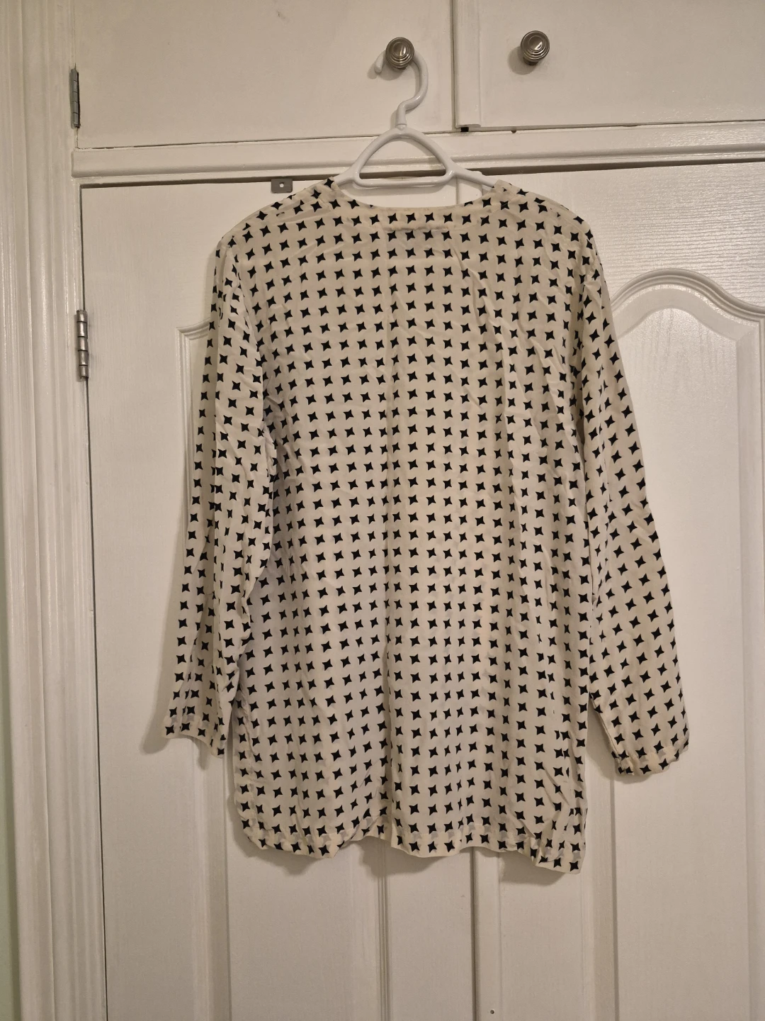 Alfred Sung 100% Silk Star Print Blouse - photo 2