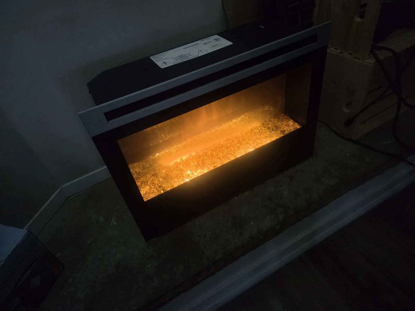 Electric Fireplace with Ember Bed