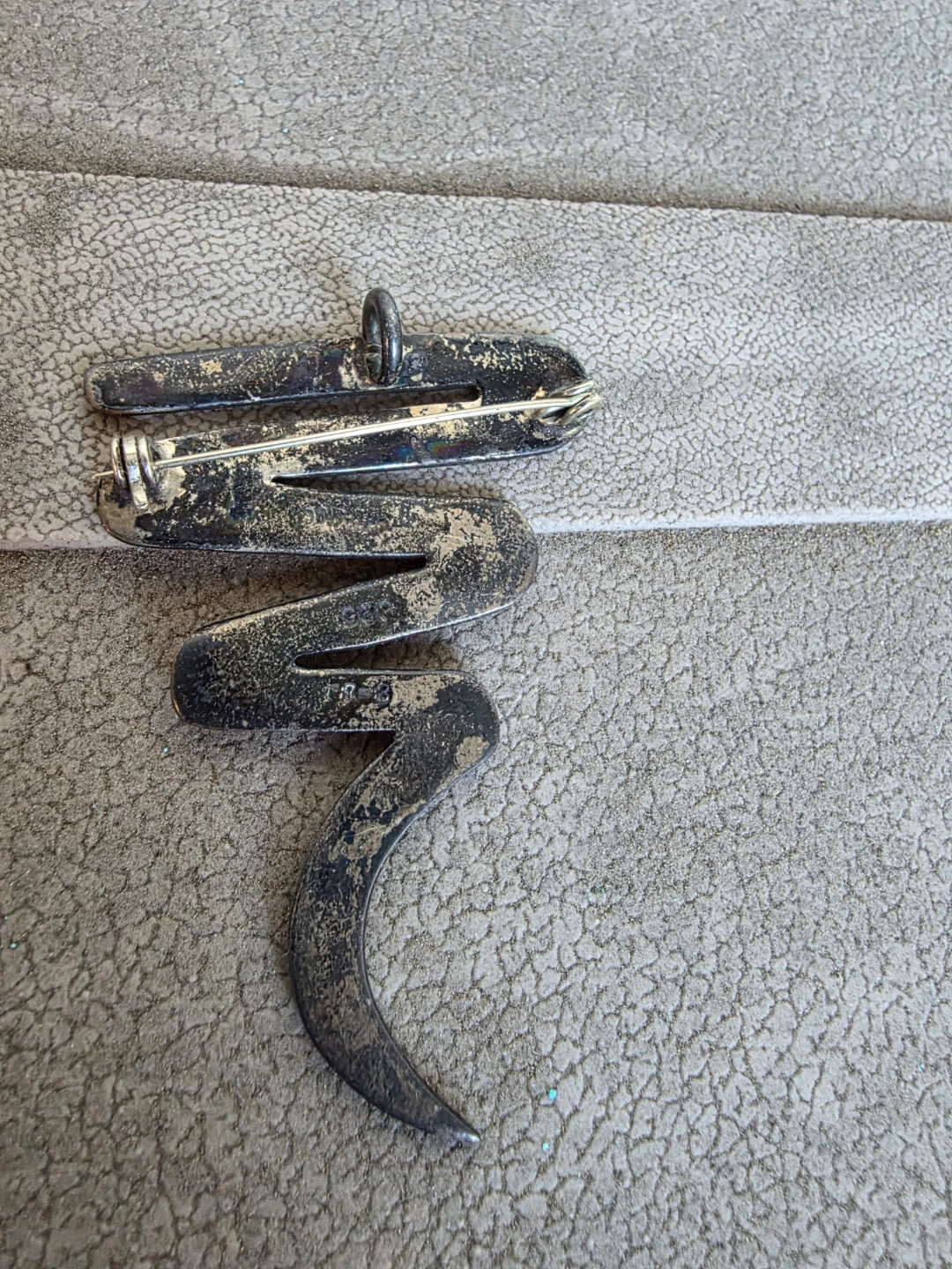 Vintage Snake-Shaped Brooch Pin - photo 2