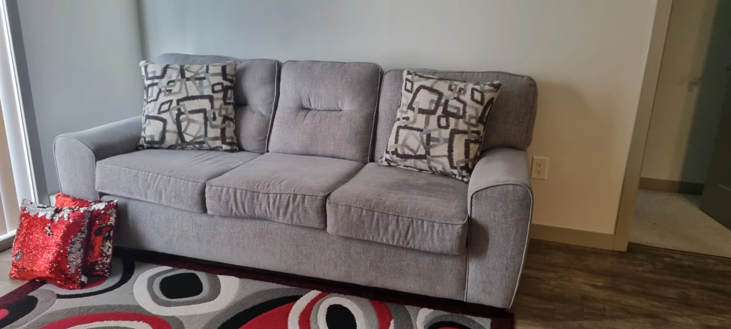 Grey Three-Seater Sofa - photo 3