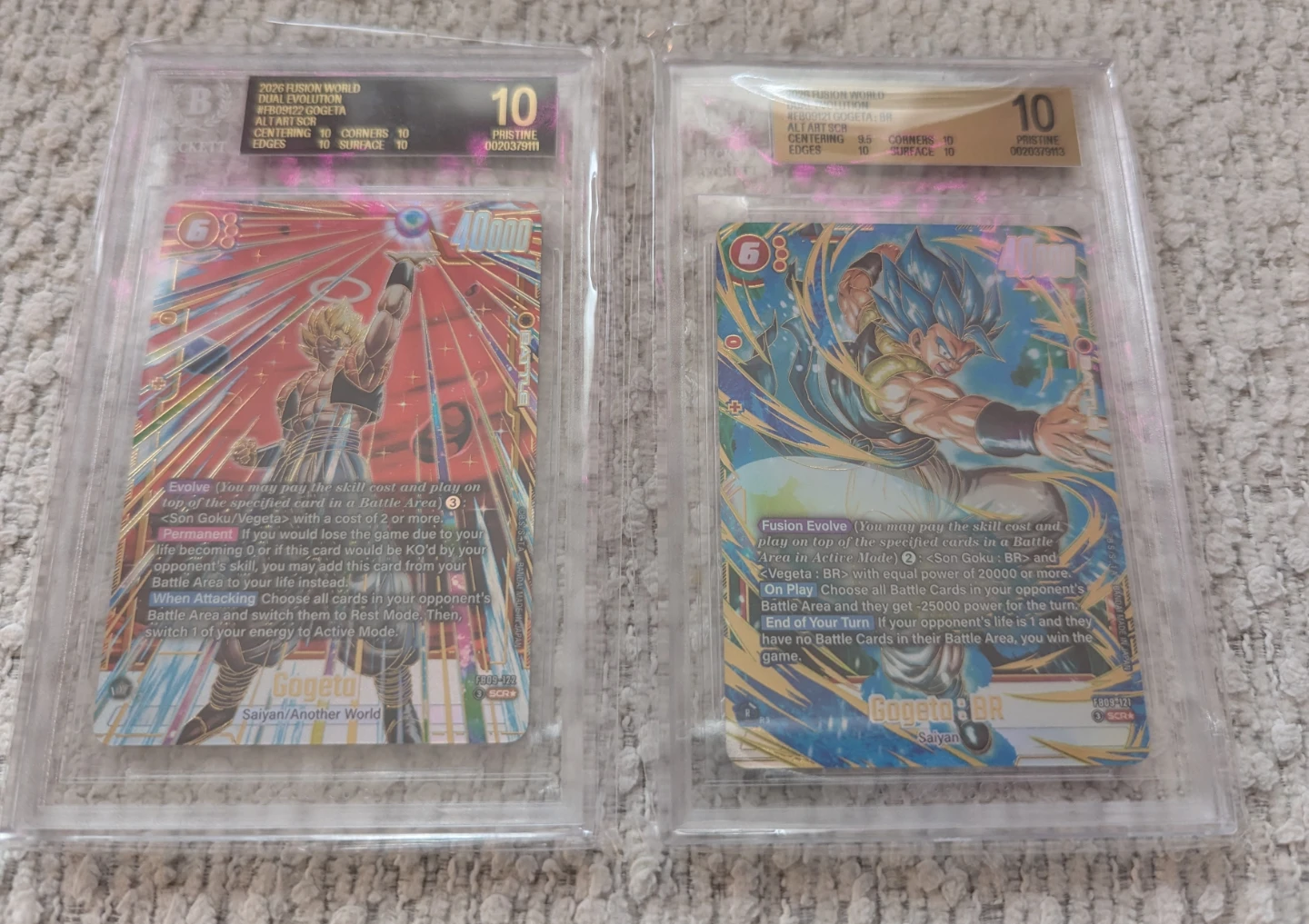 Dragon Ball Super Cards BGS Slabs