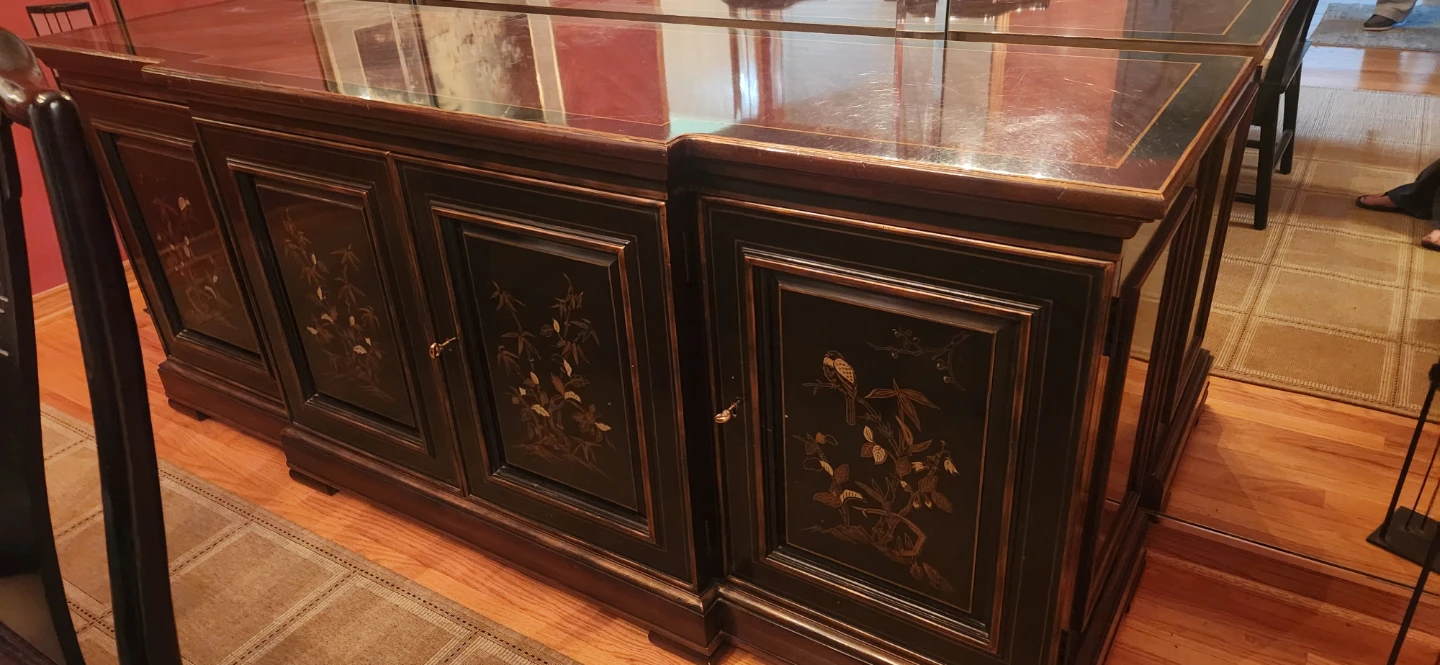 Asian Style Dining Table and Chairs Set - photo 2