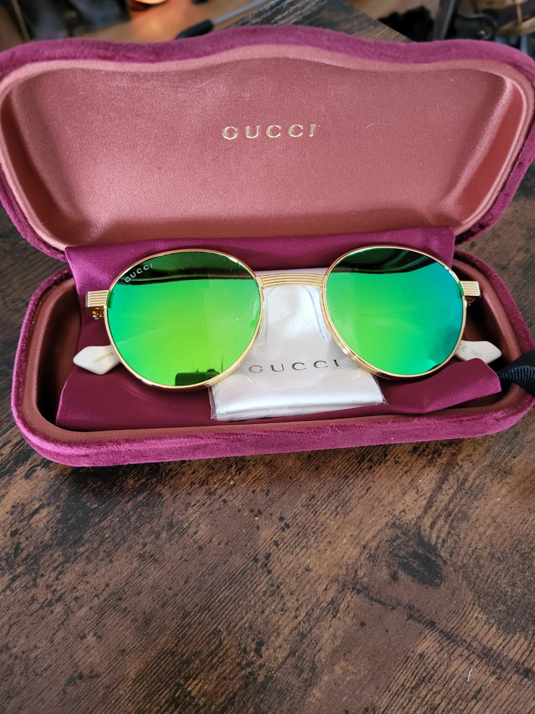 Gucci Sunglasses with Green Lenses - photo 3