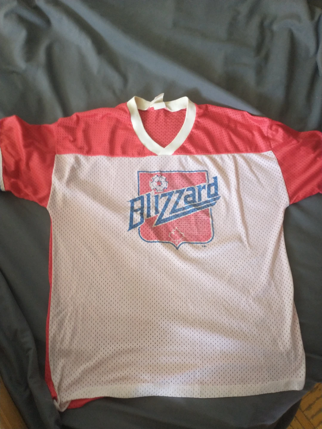 1970s-80s Torrez Toronto Blizzard Mesh Soccer Jersey Size S
