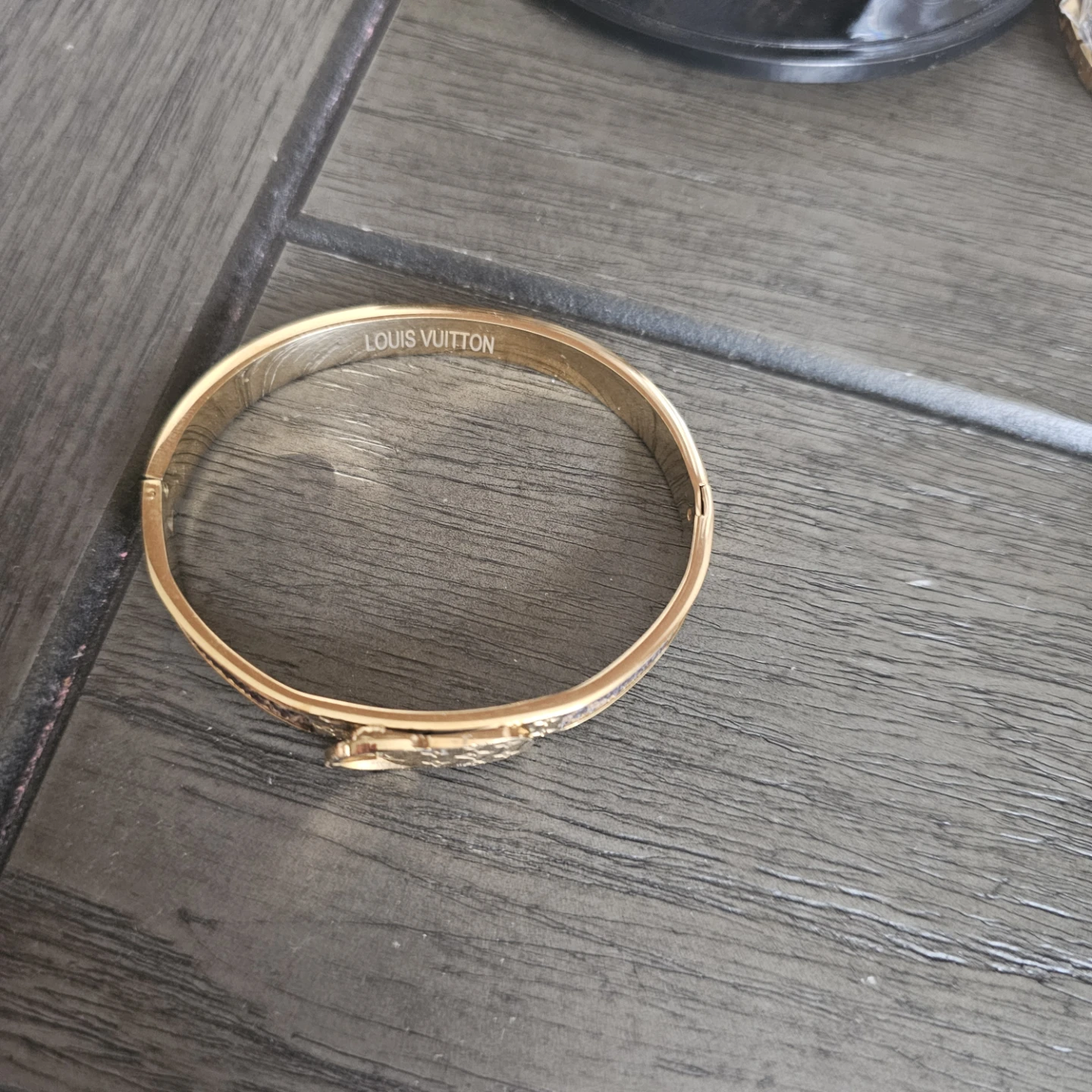 Louis Vuitton Gold Tone Buckle Bracelet - photo 3