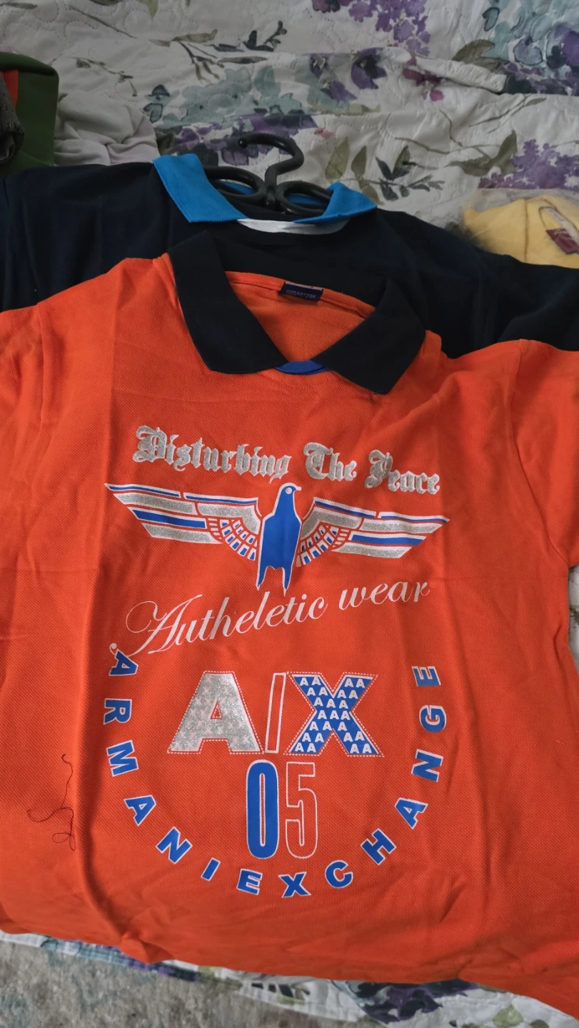 $7 for 2 Orange and Navy Graphic T-Shirts - photo 2