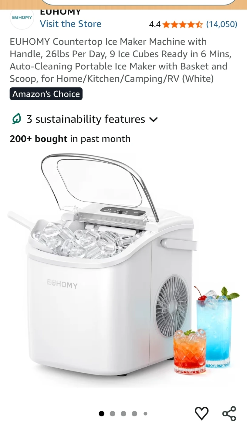 EUHOMY Countertop Ice Maker Machine - photo 3