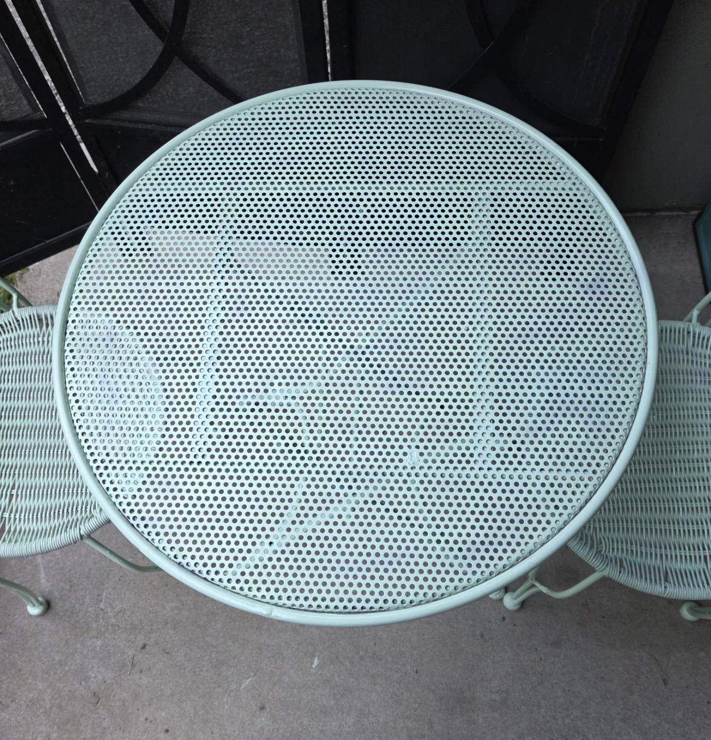 Charming Mint Green Bistro Set W/ Folding Table - photo 4