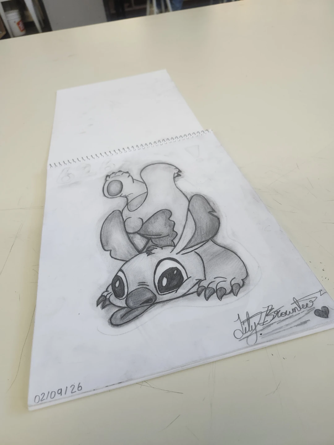 Pencil Drawing of Stitch
