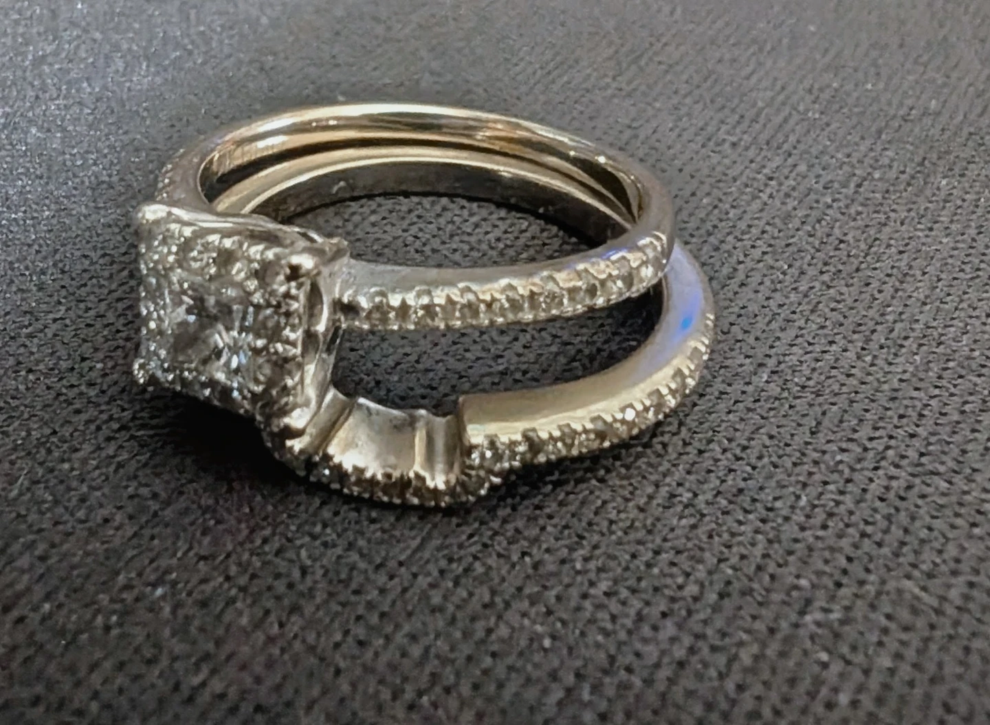 Diamond Engagement & Custom Wedding Band - photo 4