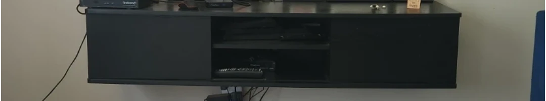Black Floating Media Console