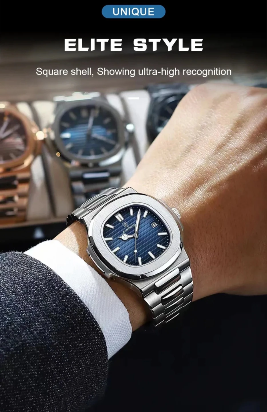 POEDAGAR 613 New Men's Ultra-thin Quartz - photo 2