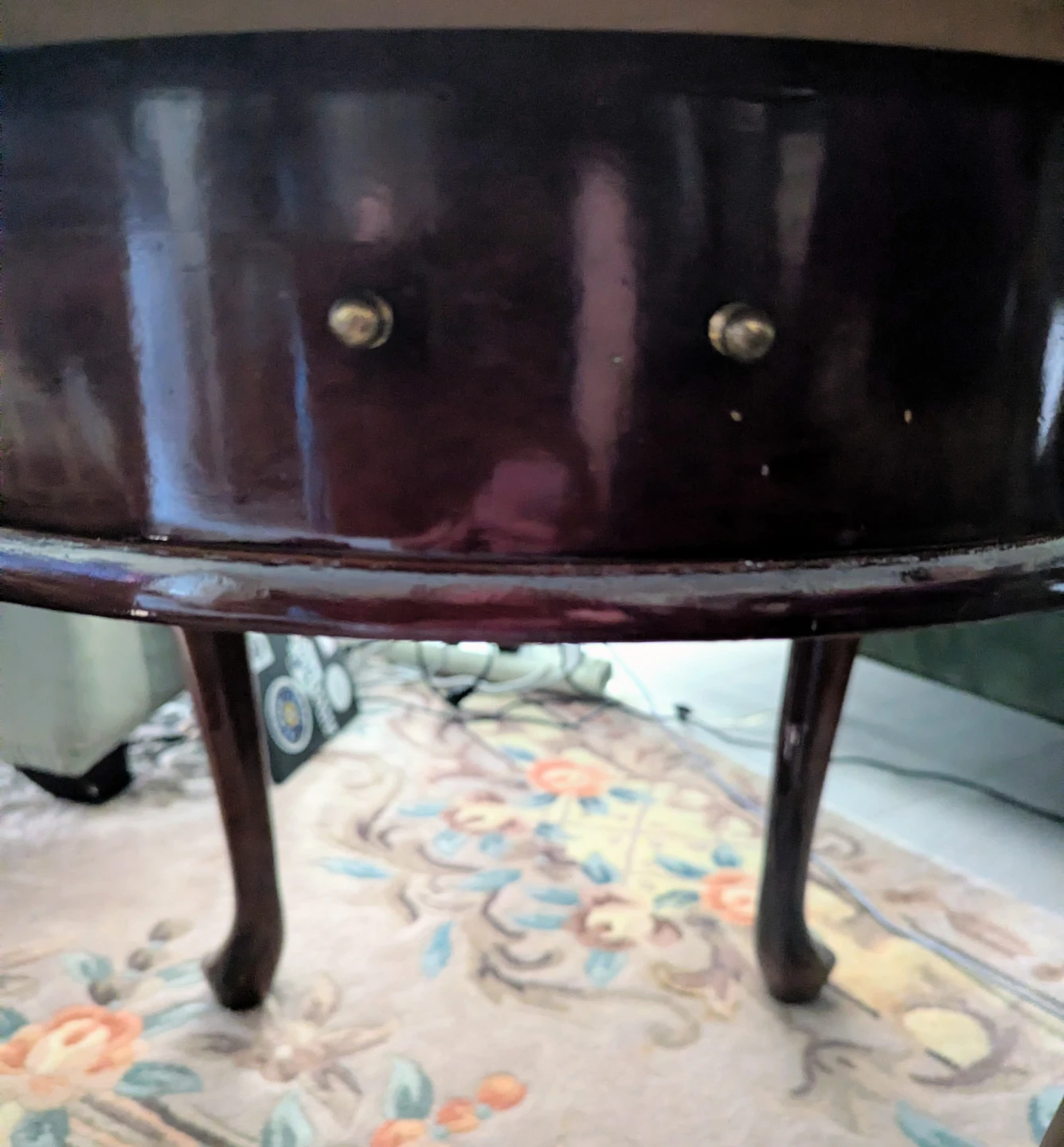 Side Table Rich Dark Mahogany Brown - photo 5