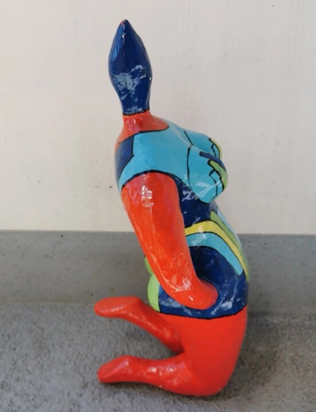 Vintage Hand-Painted Papier-Mâché Female Torso Sculpture - photo 5