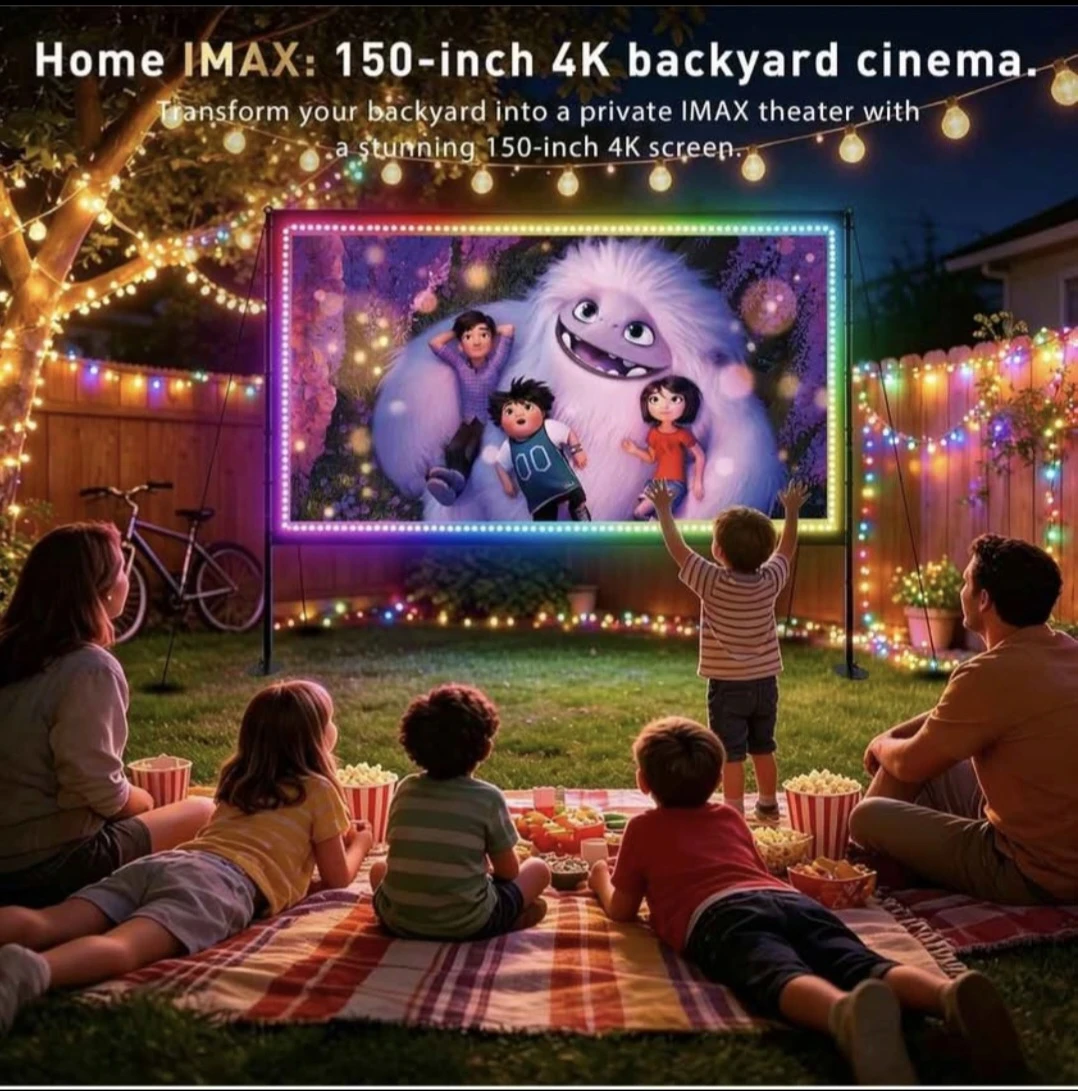 150-inch 4K LED Outdoor Projector Screen with RGB IC Lights - photo 2