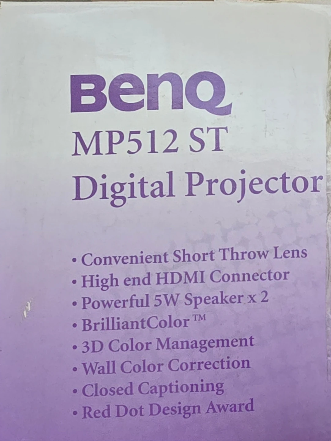 BenQ MP512 ST Digital Projector - photo 2