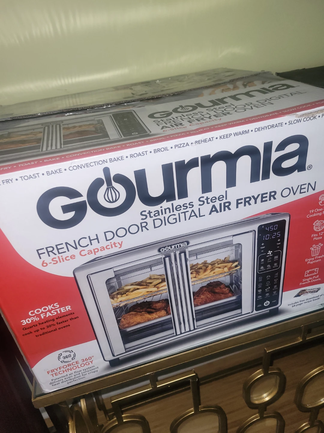 Gourmia French Door Stainless Steel Digital Air Fryer Oven