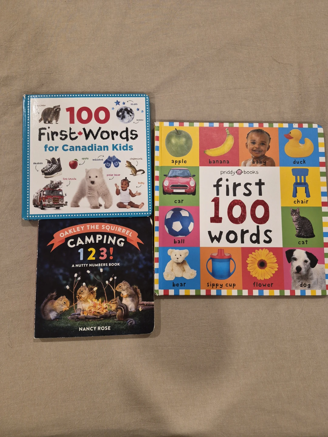 Bundle of 3 Children's Books: 100 First Words
