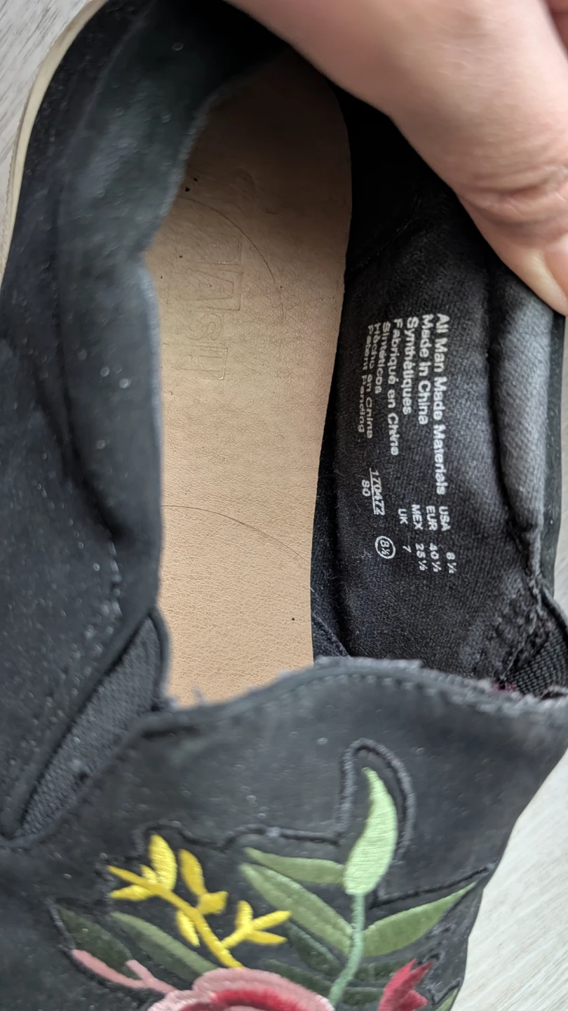 Black Embroidered Slip-On Sneakers - photo 2