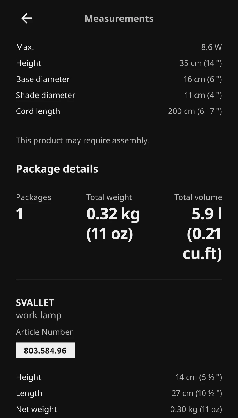 IKEA SVALLEt Work Lamp - photo 4