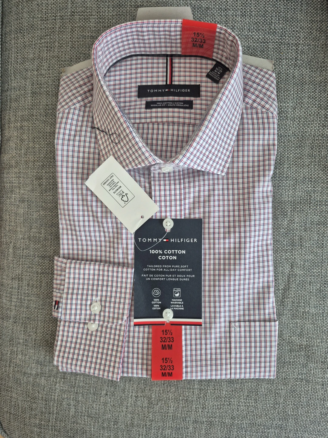 Tommy Hilfiger Men's 15 32/33 M/M Regular Fit Button-Down Shirt