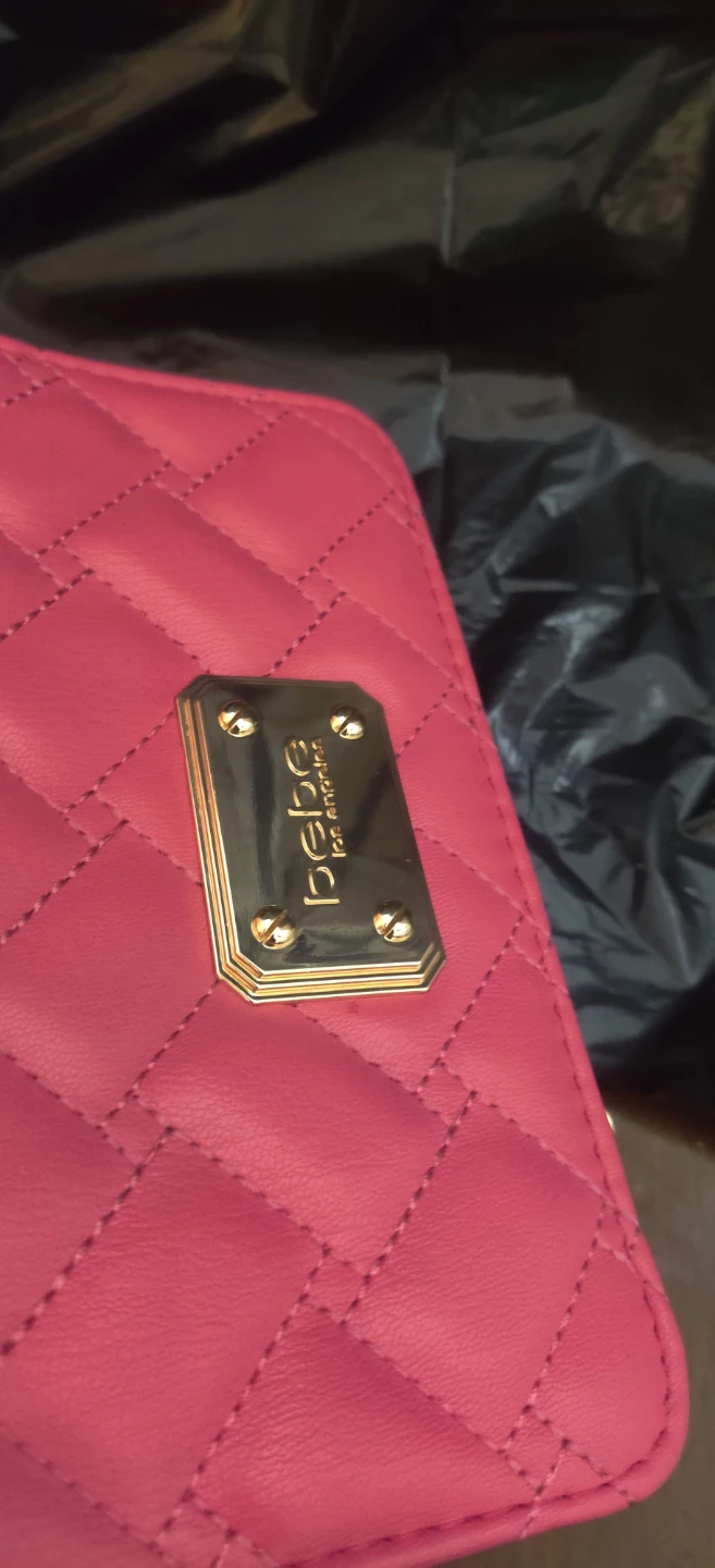 Bebe Pink Quilted Crossbody Bag with Gold Chain - photo 3