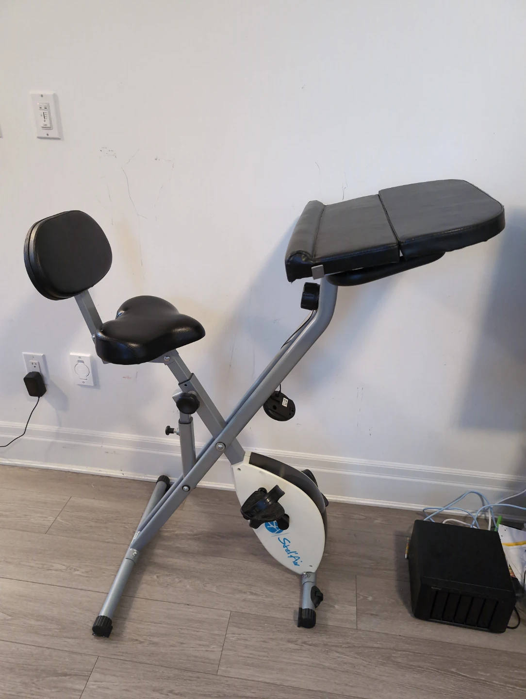 StelAir Folding Exercise Bike with Console and laptop tray - photo 3