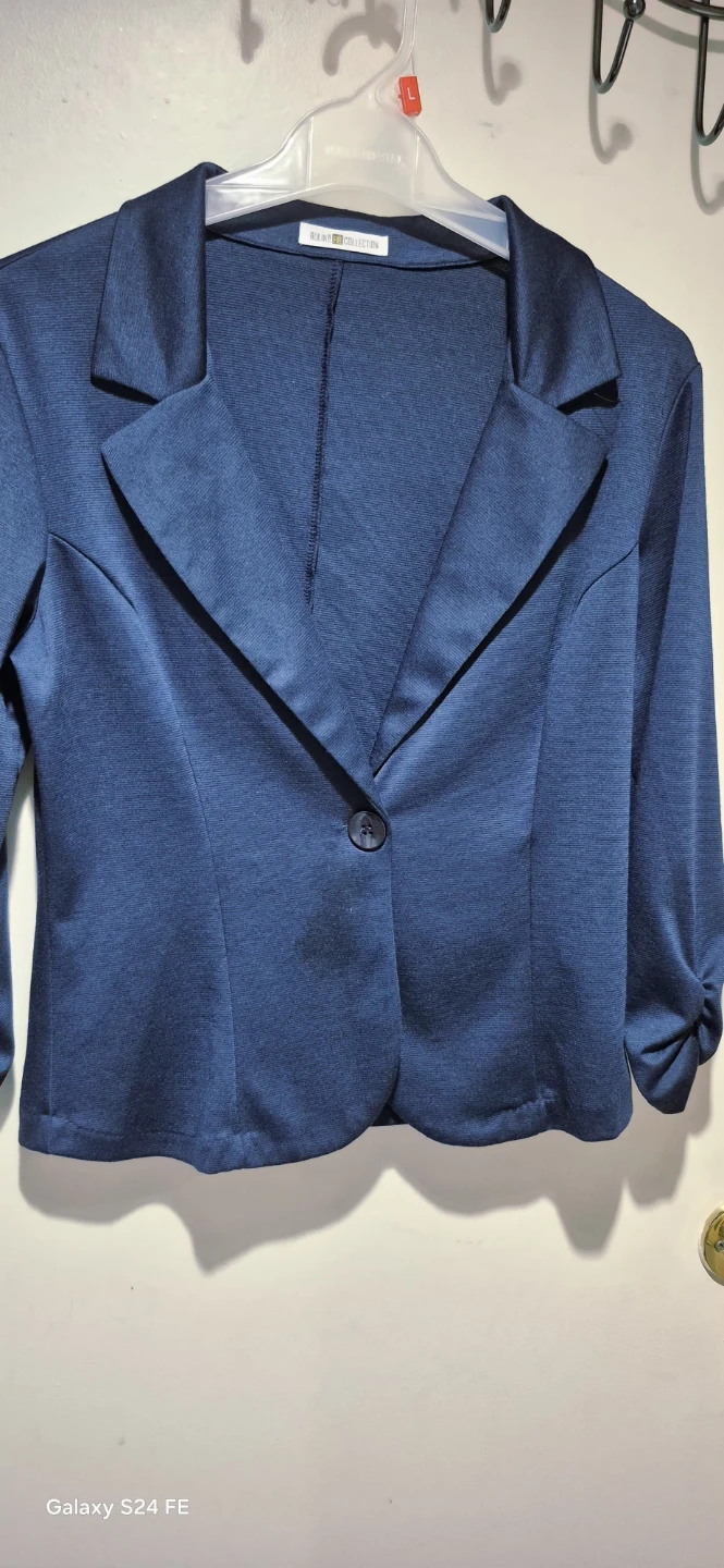 Auliné Collection Navy Blue Blazer - Size L - photo 3