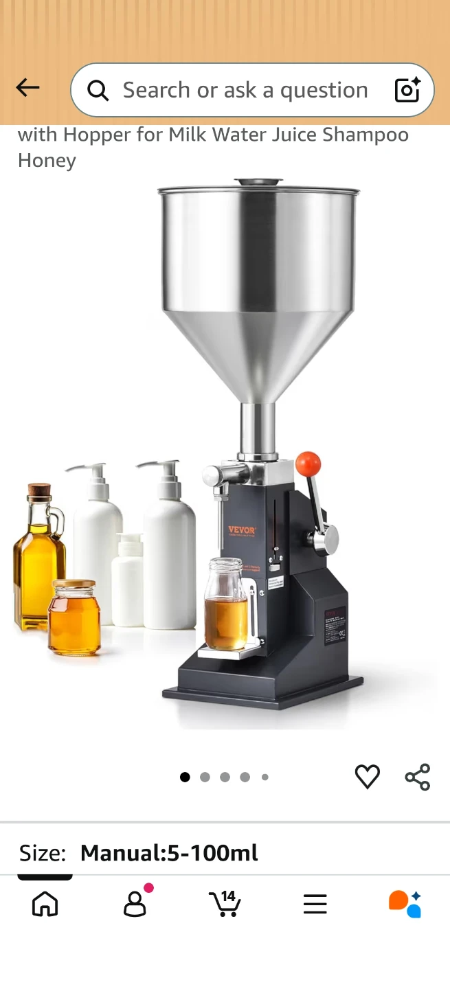 Manual Paste Liquid Filling Machine 5-100ml