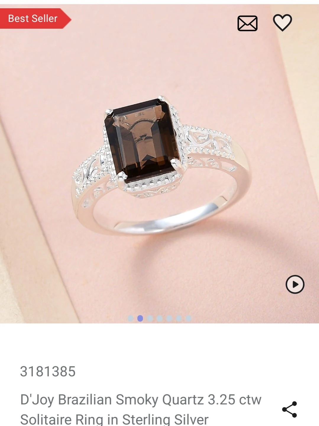 Brazilian smoky quartz ring - photo 2