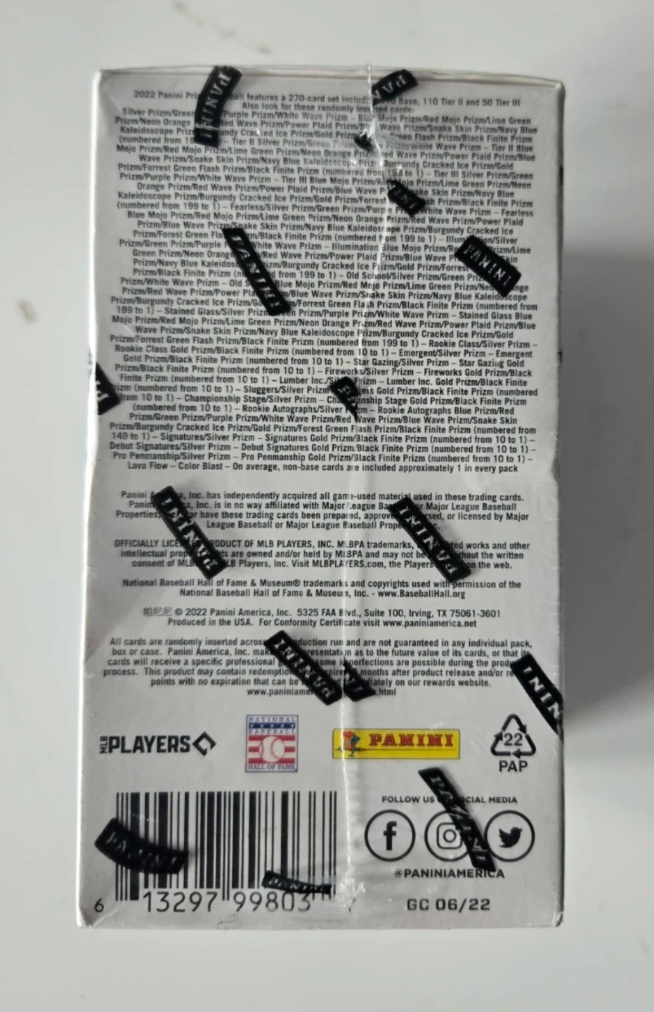2022 Panini Prizm Baseball Cards Box - photo 3