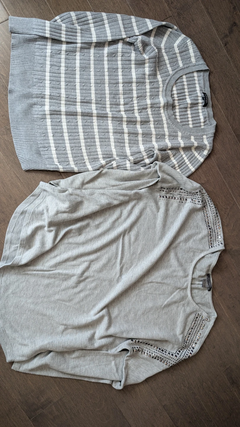 Grey Long-Sleeve Tops Bundle