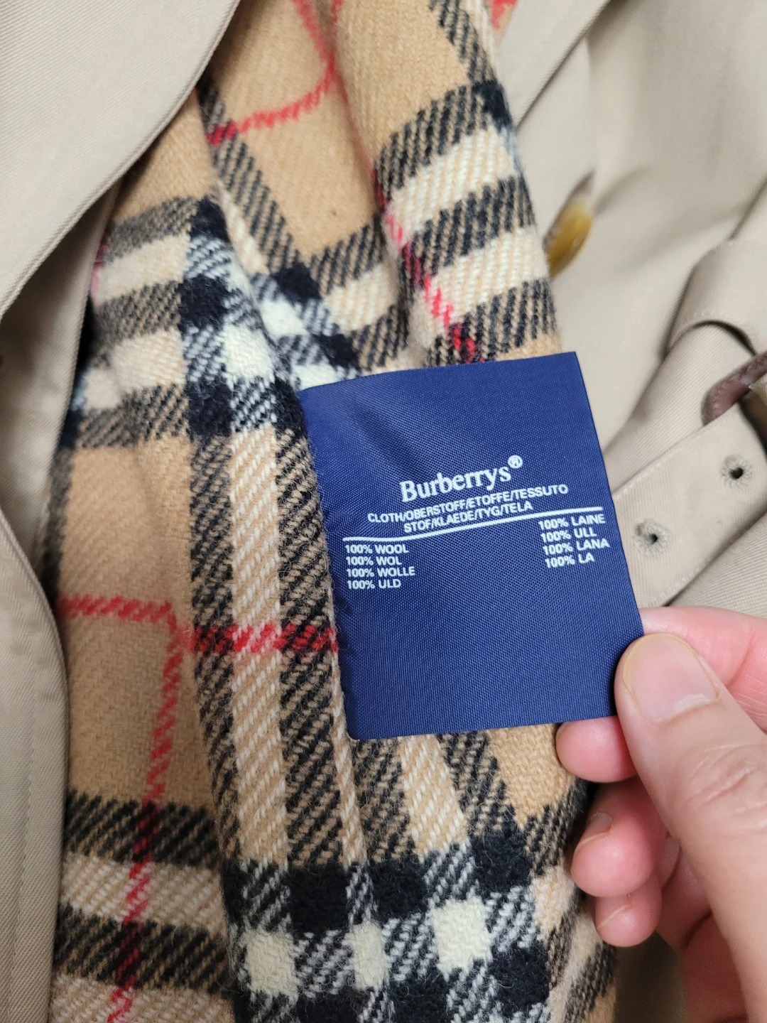 Burberry's Trench Coat with Nova Check Lining - photo 4
