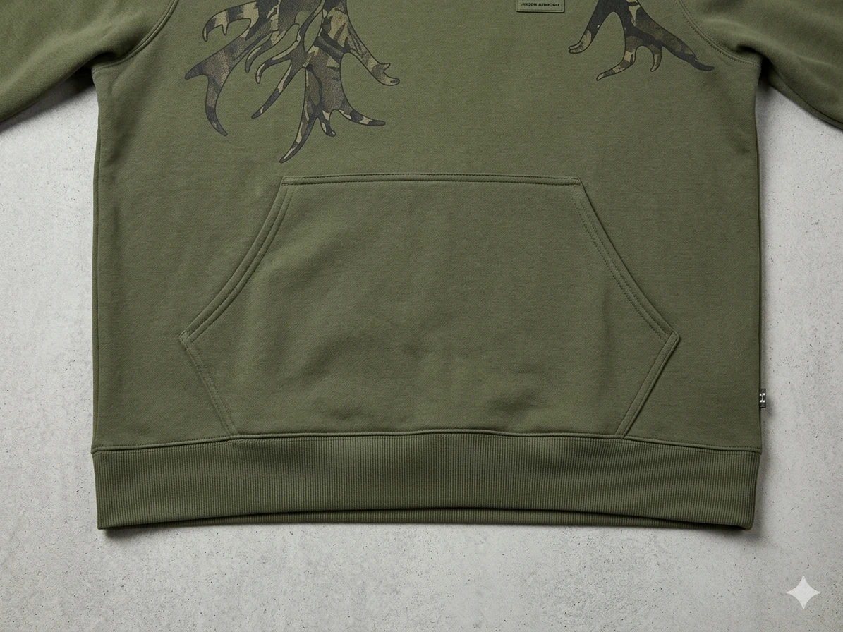 Under Armour Hunt Hoodie Men’s Large Marine OD Green Camo Antler - photo 3