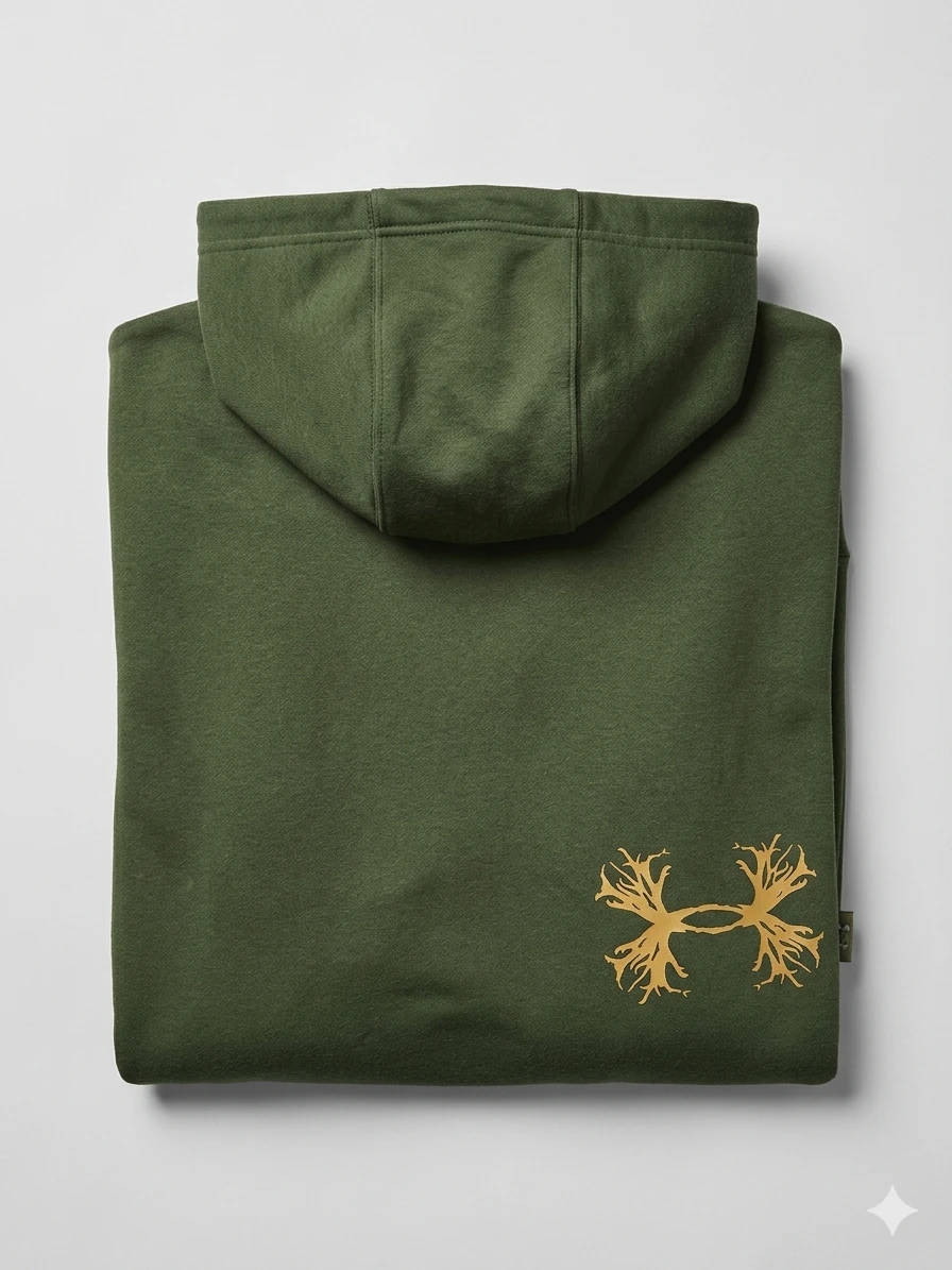 Under Armour Hunt Hoodie Men’s Large Marine OD Green Camo Antler - photo 5