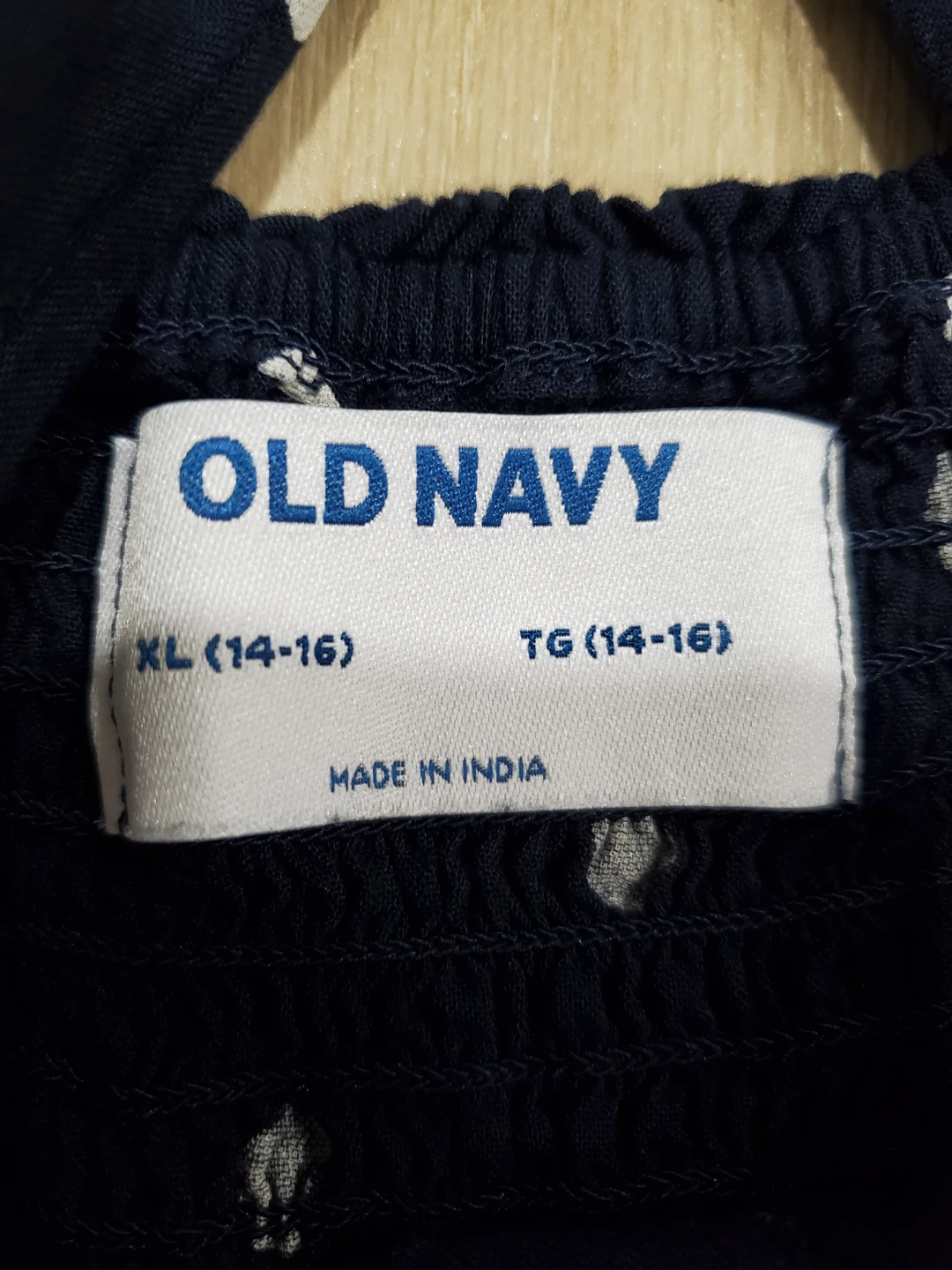 Old Navy Girls Polka Dot Dress Navy and White Size 14-16 - photo 2