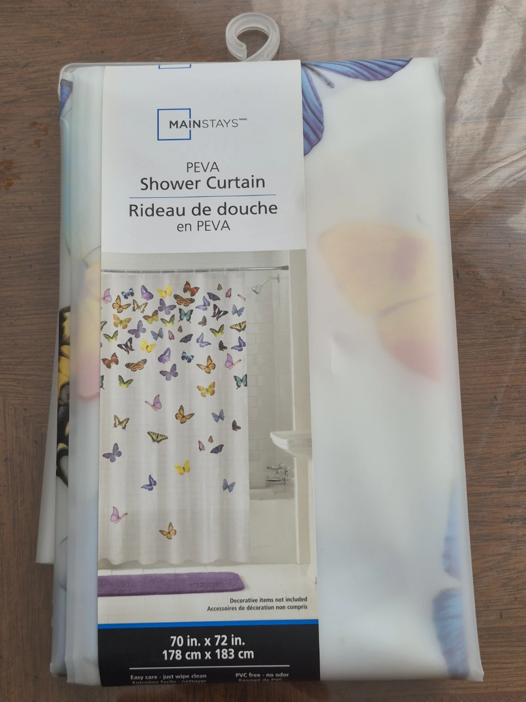 NEW! Mainstays PEVA Shower Curtain - Butterfly Print - photo 3