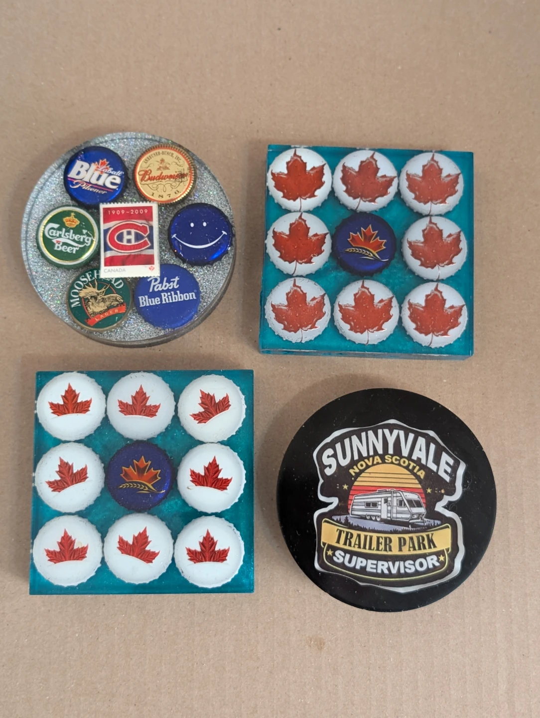 Set of 4 Resin Christmas Coasters - photo 5