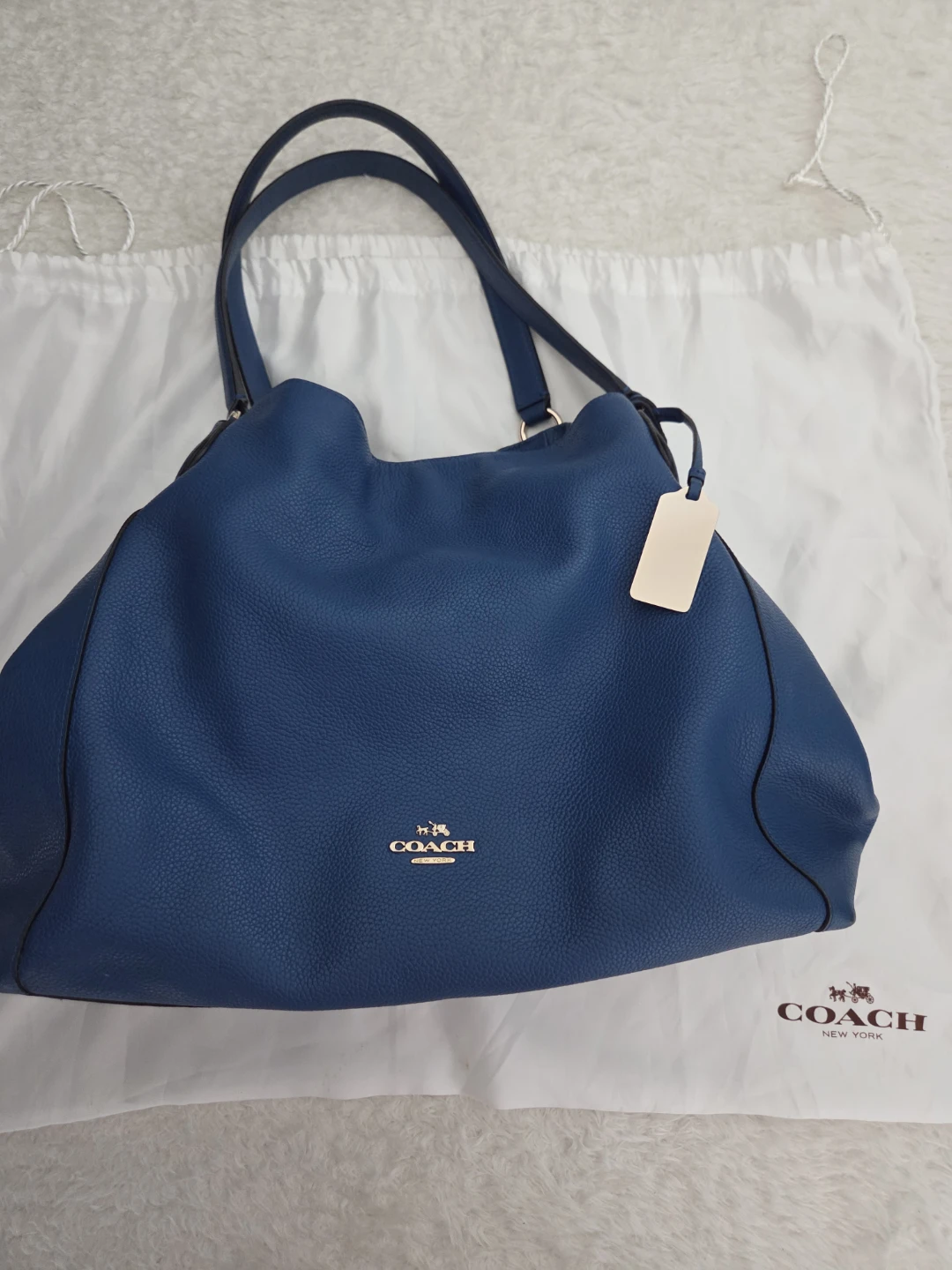 Blue Leather COACH Shoulder Bag