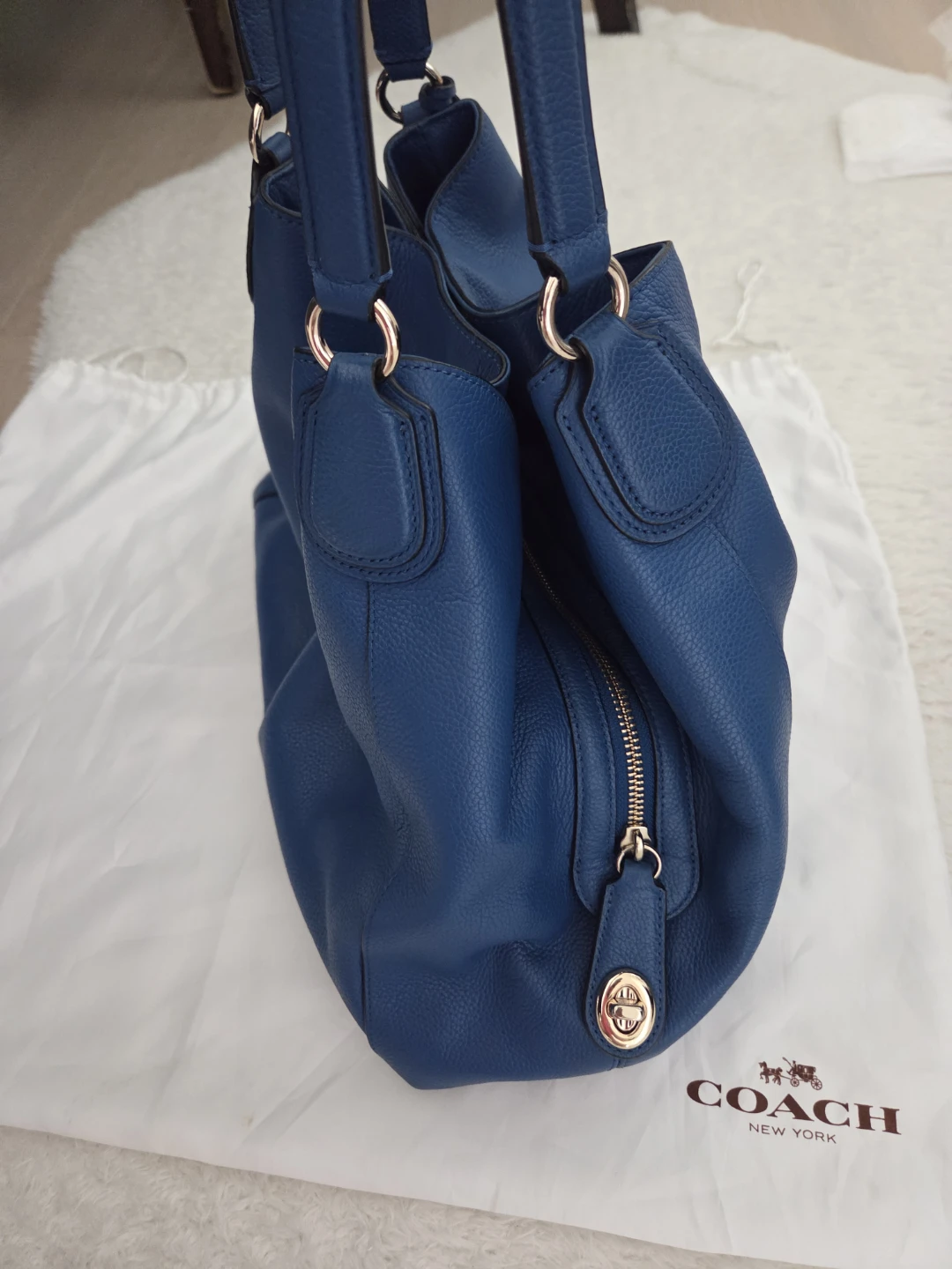 Blue Leather COACH Shoulder Bag - photo 3