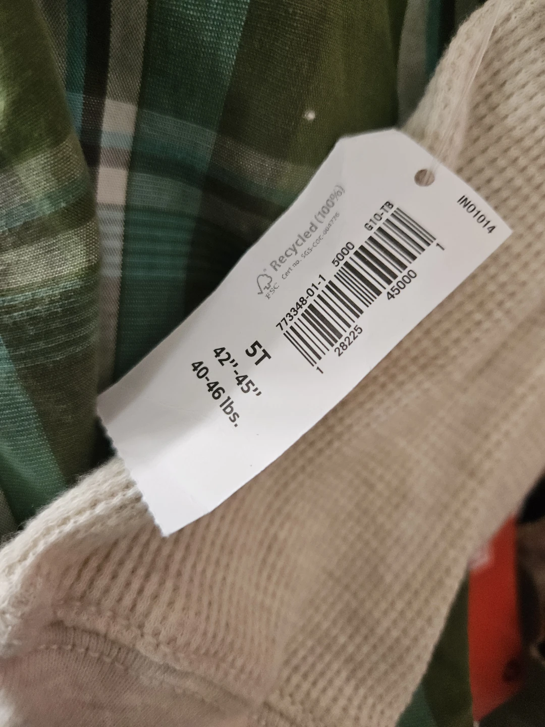 NEW 5T Boys Plaid Long Sleeve Shirt - photo 2