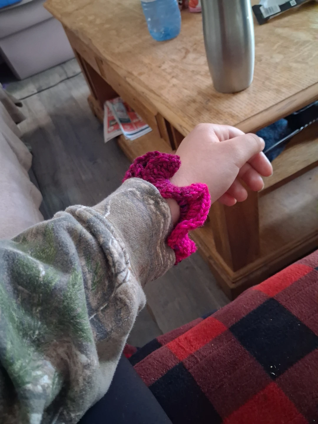 Handmade crochet scrunchie